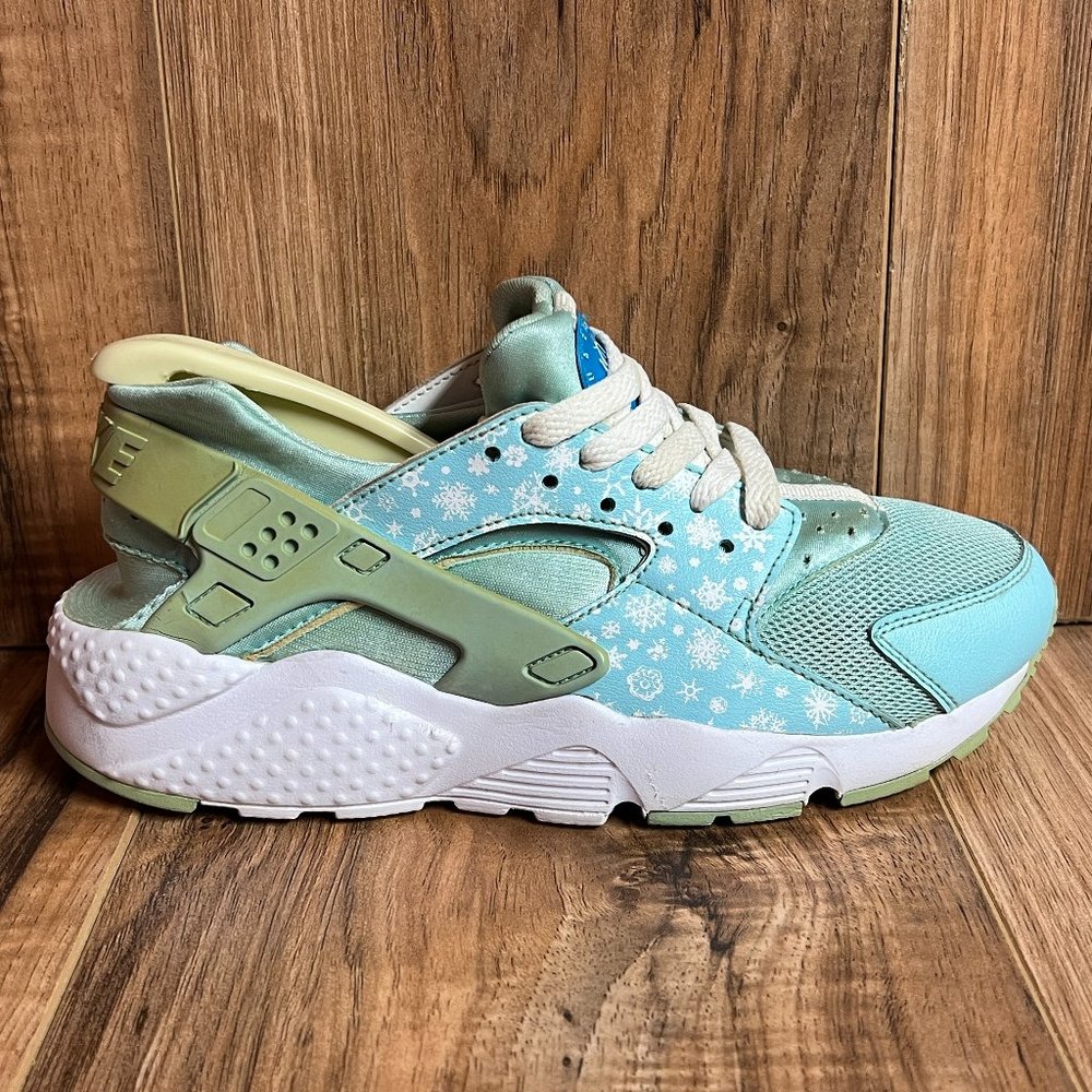 Nike Huarache Run Print GS Youth Running Shoes Blue White 704946 401 Size 5.5Y